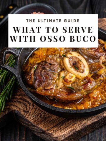 osso buco in a cast iron skillet