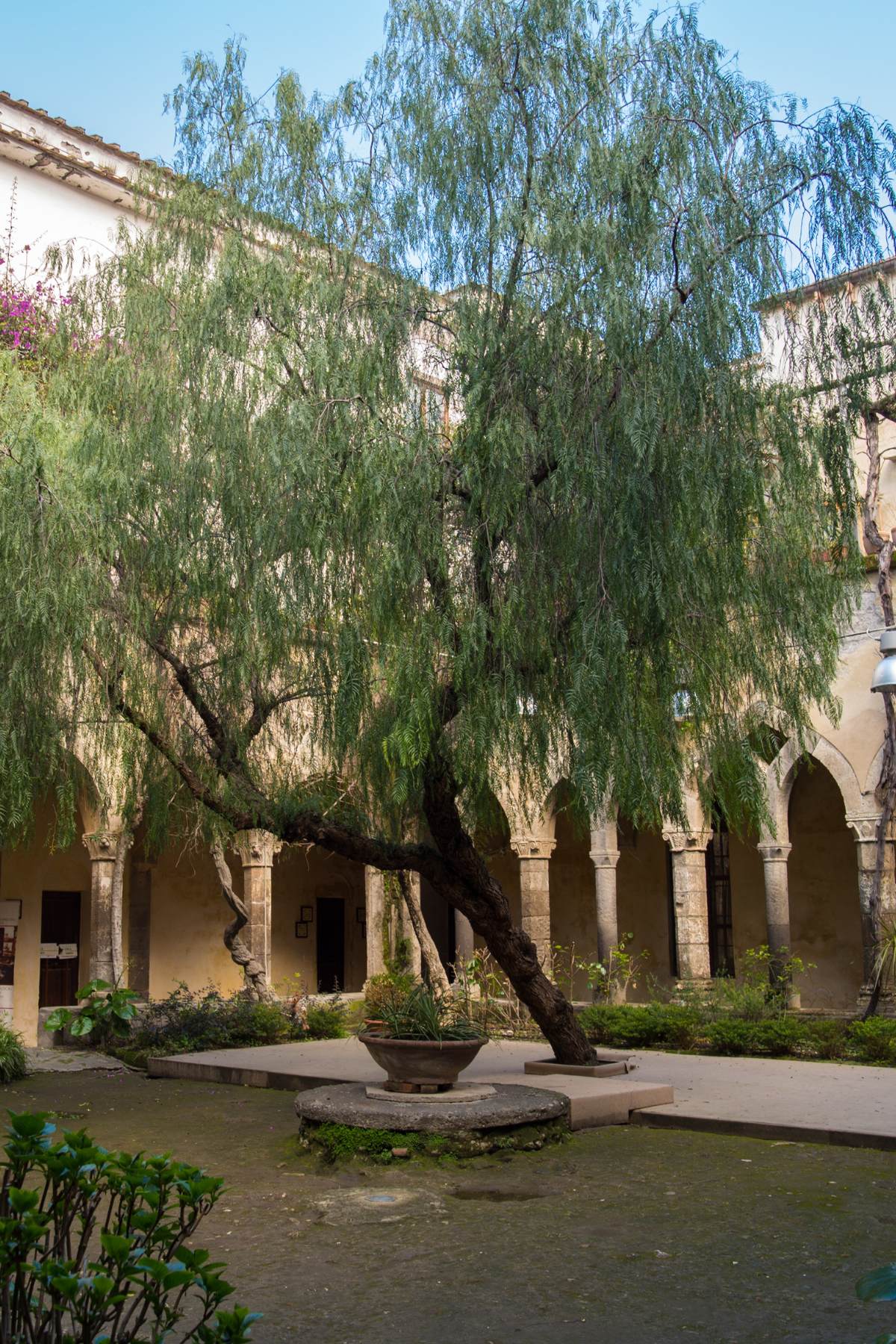 Historic Cloister of San Francesco courtyard in Sorrento’s old town