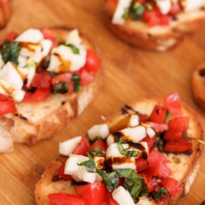 Classic Italian Bruschetta with Mozzarella Recipe - Savoring Italy