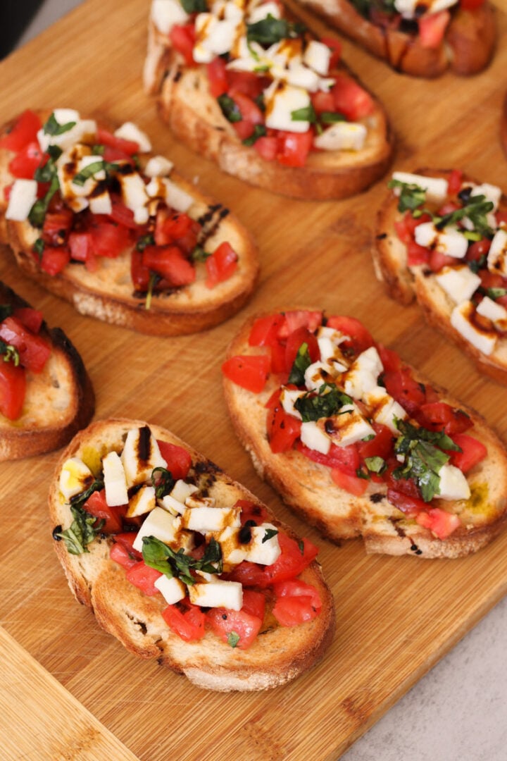 Classic Italian Bruschetta with Mozzarella Recipe - Savoring Italy