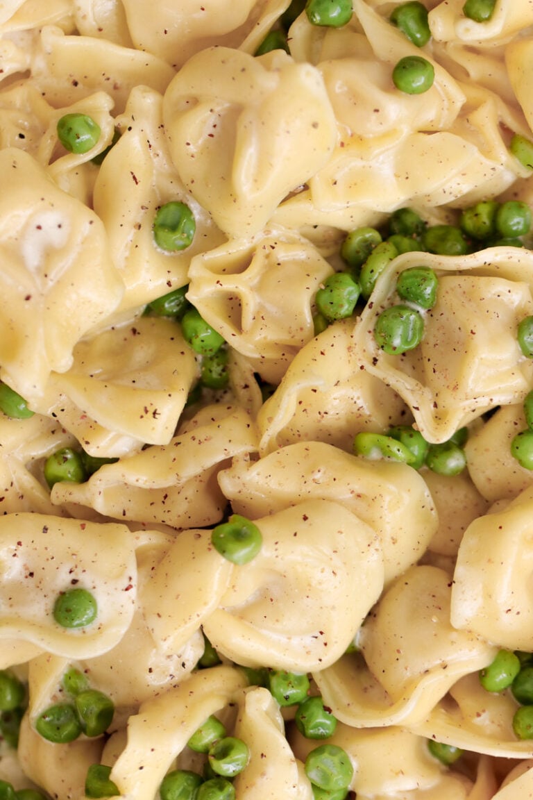Tortellini close up image.