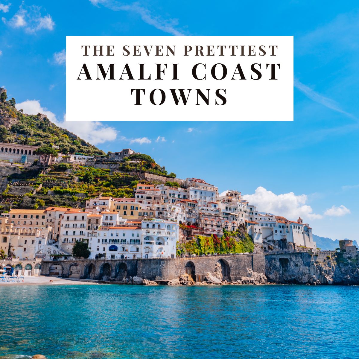 A scenic view of an Amalfi Coast Town - Amalfi