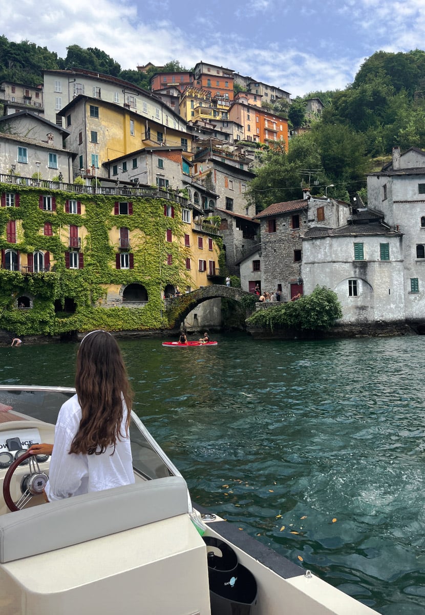 Nesso, Italy Lake Como boat tour.