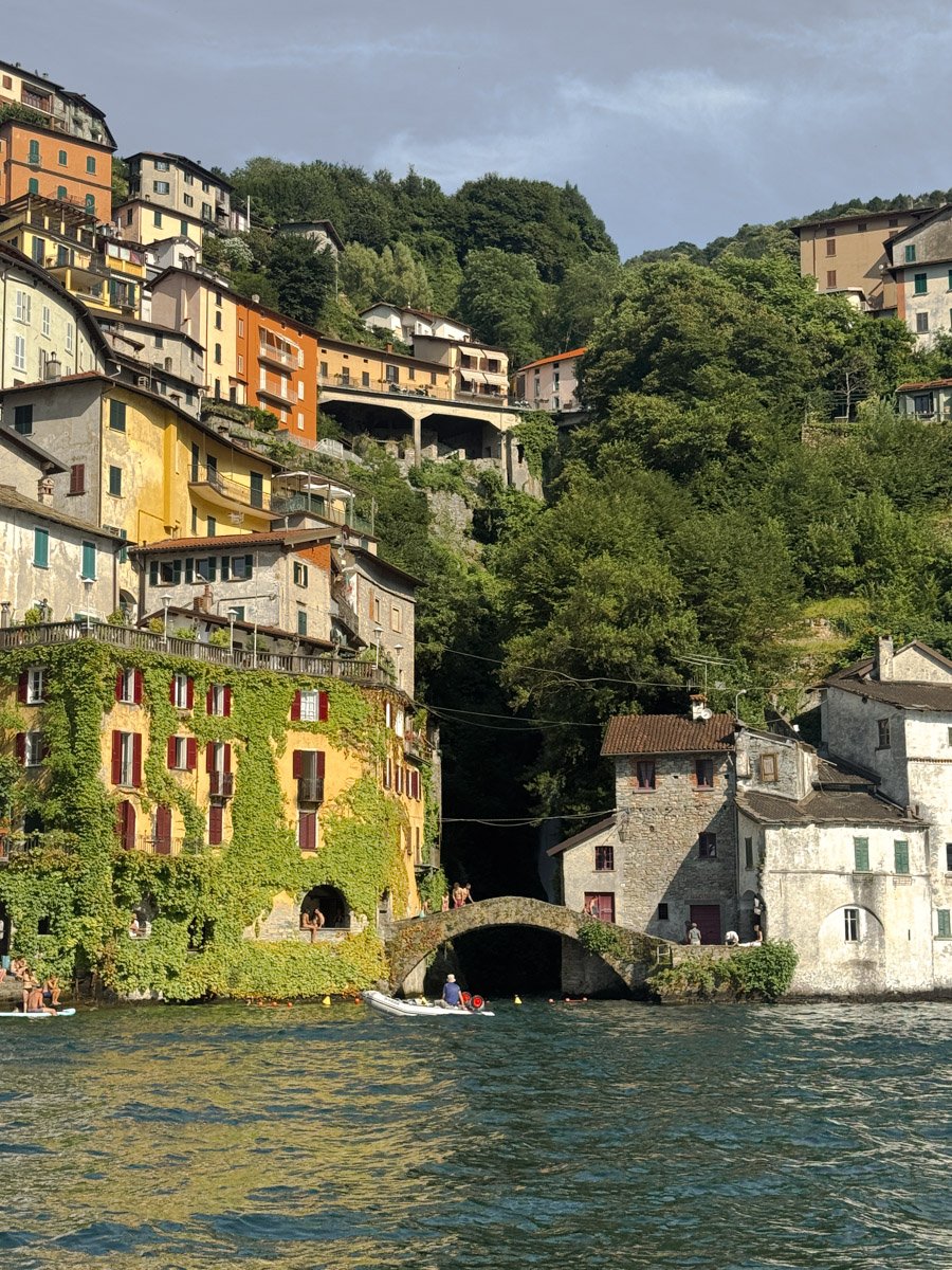 Nesso, Italy Lake Como landscape.