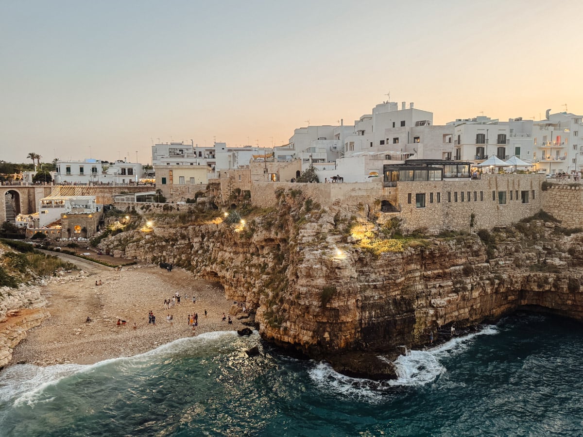 Polignano a Mare during sunset, Polignano a Mare things to do.