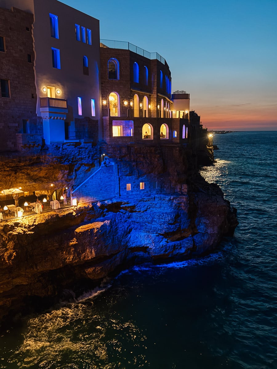 Landscape of Polignano a Mare, grotta palazzese.
