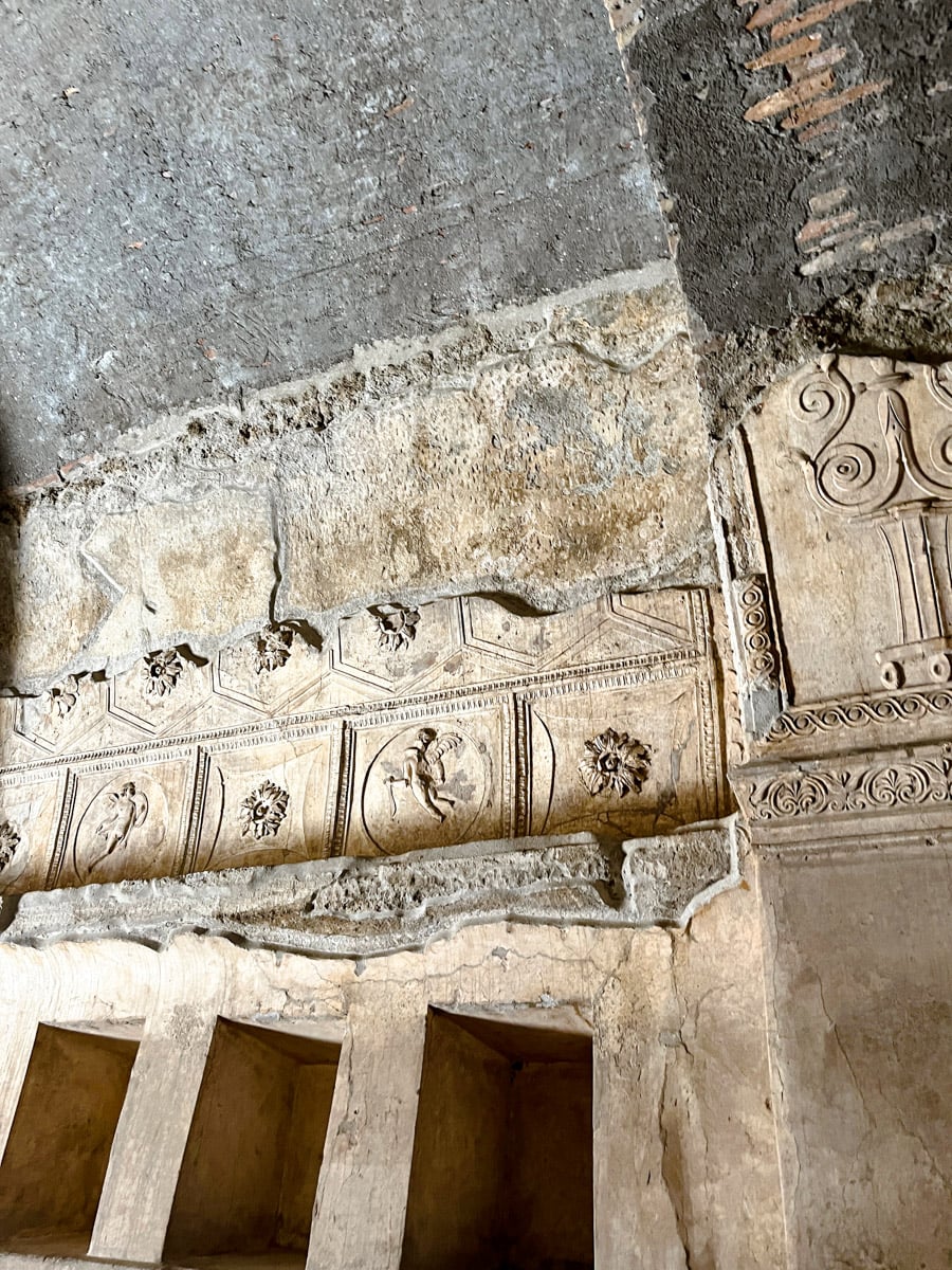 Landscape of Pompeii, Italy.