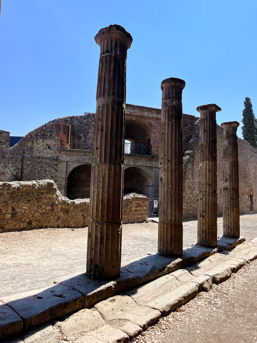Landscape of Pompeii, Italy.