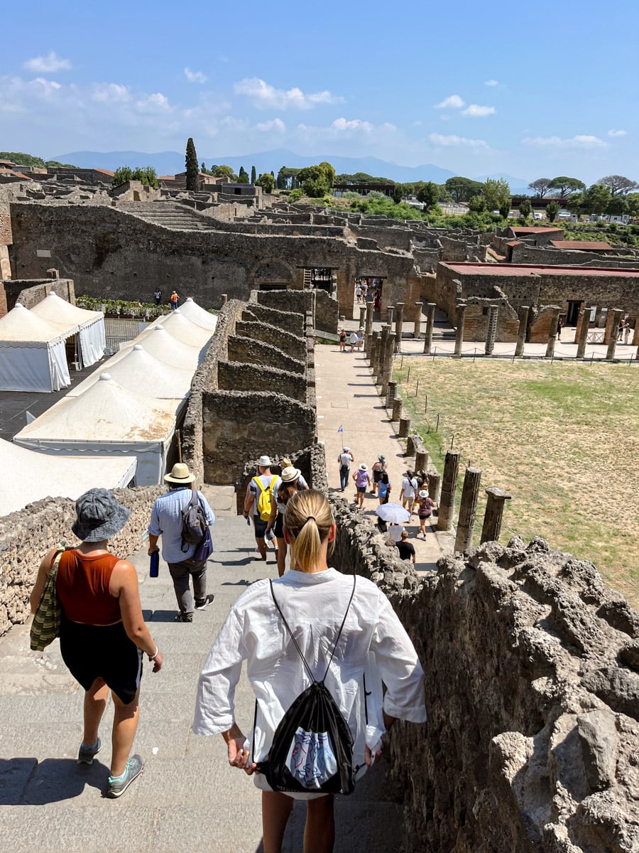 Landscape of Pompeii, Italy.