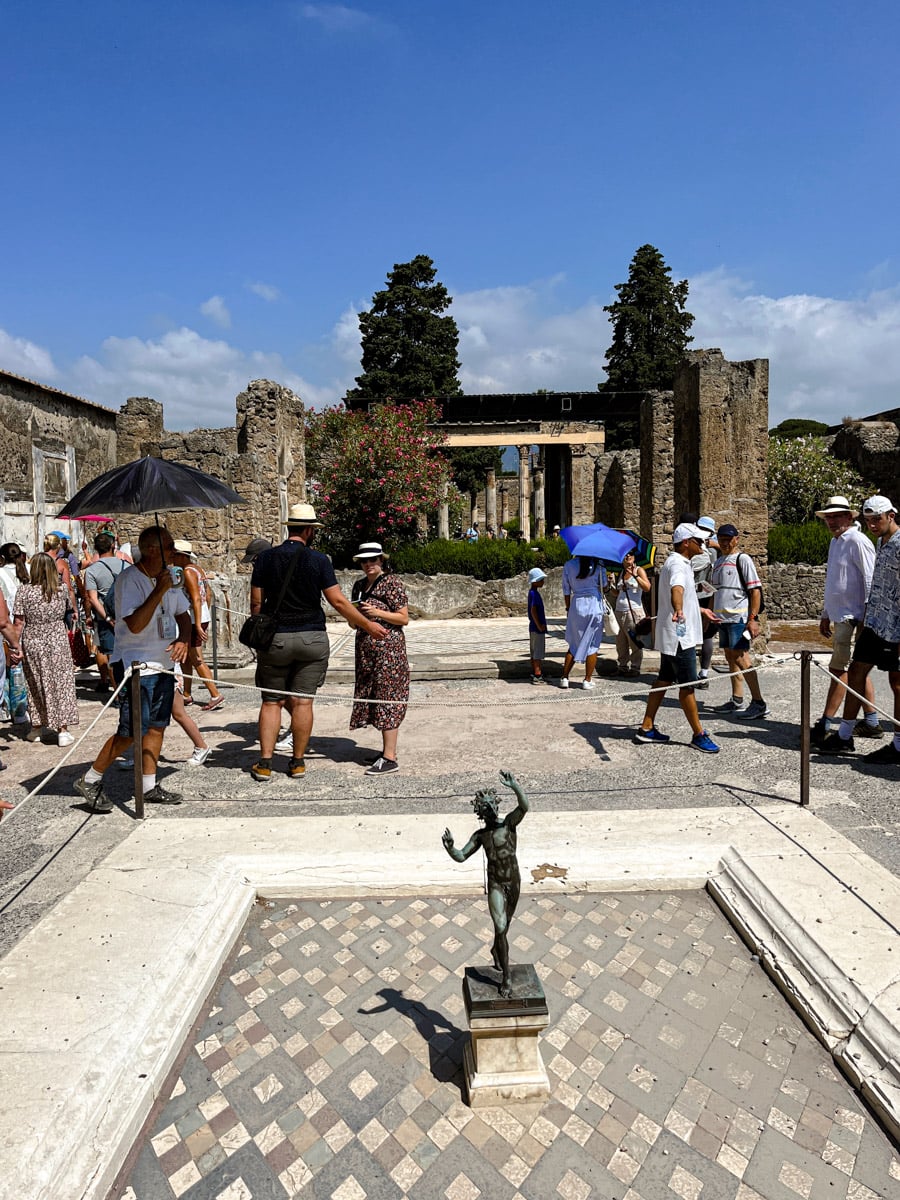 Landscape of Pompeii, Italy.