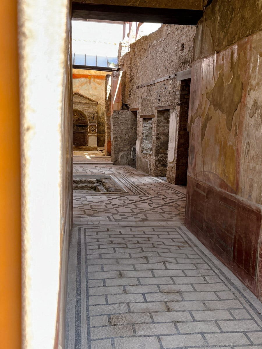 Landscape of Pompeii, Italy.