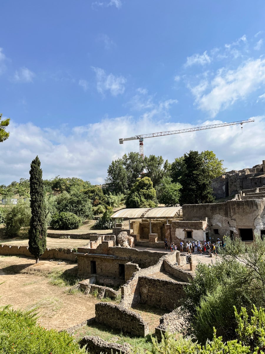 Landscape of Pompeii, Italy.