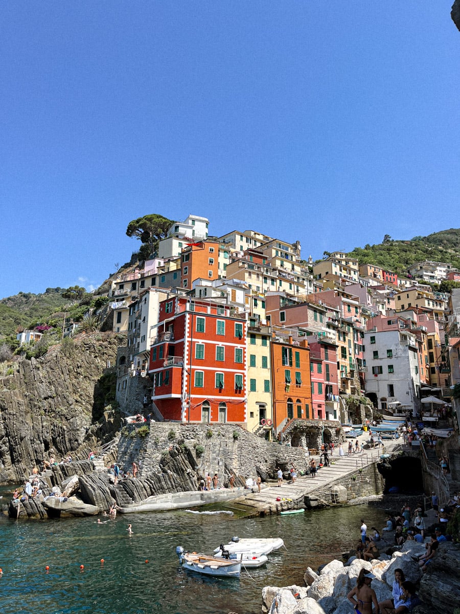 Lanscape of riomaggiore in Cinque Terre Italy.