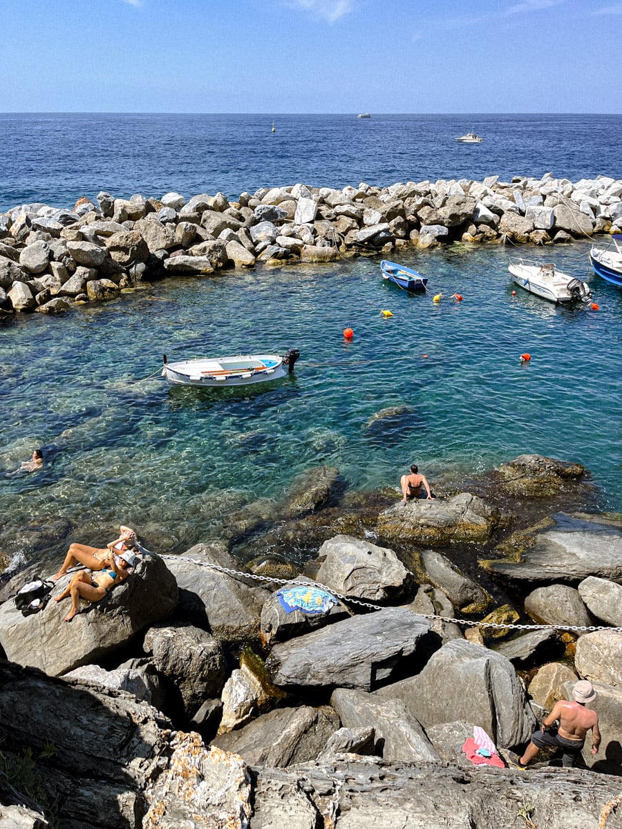 Lanscape of riomaggiore in Cinque Terre Italy.