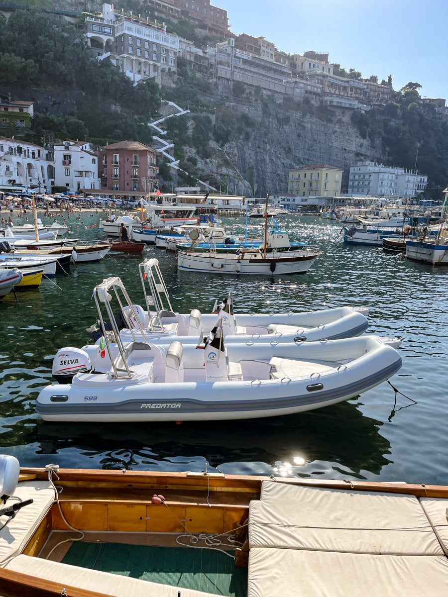 Boats in Sorrento, Italy.