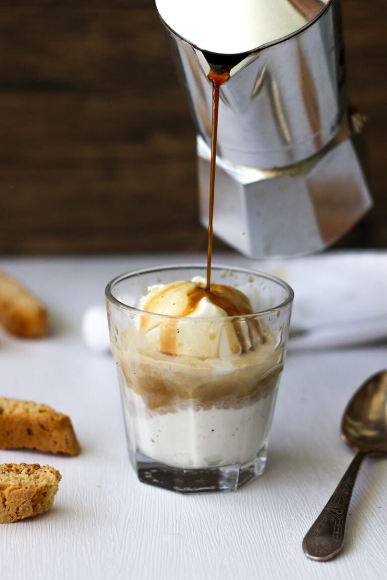 Italian Affogato (Coffee with Ice Cream Dessert)