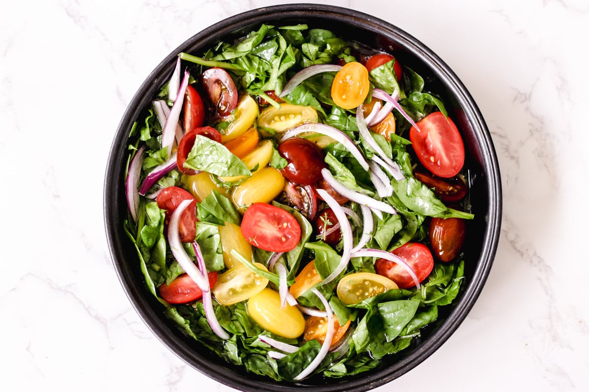 Egg white fritita overhead image.