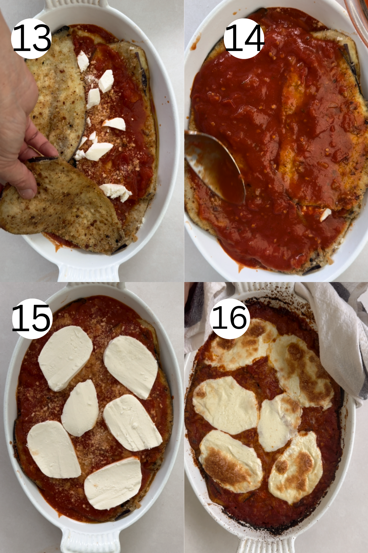 Eggplant Parmesan ingredients.