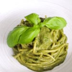 Pesto pasta sauce.