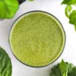 Pesto genovese overhead.