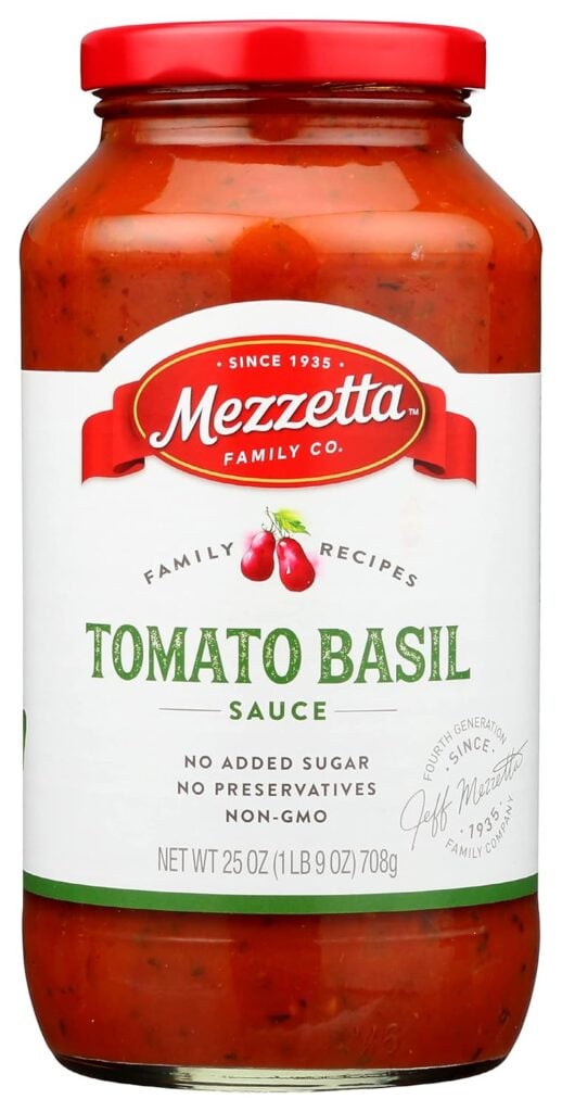 italian tomato sauce brands:Mezzetta Tomato Basil Sauce