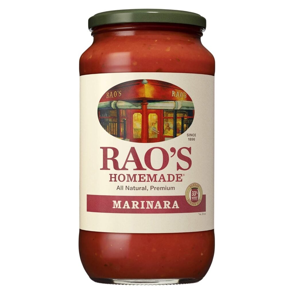 Italian tomato sauce brands:Rao's Homemade Marinara Sauce