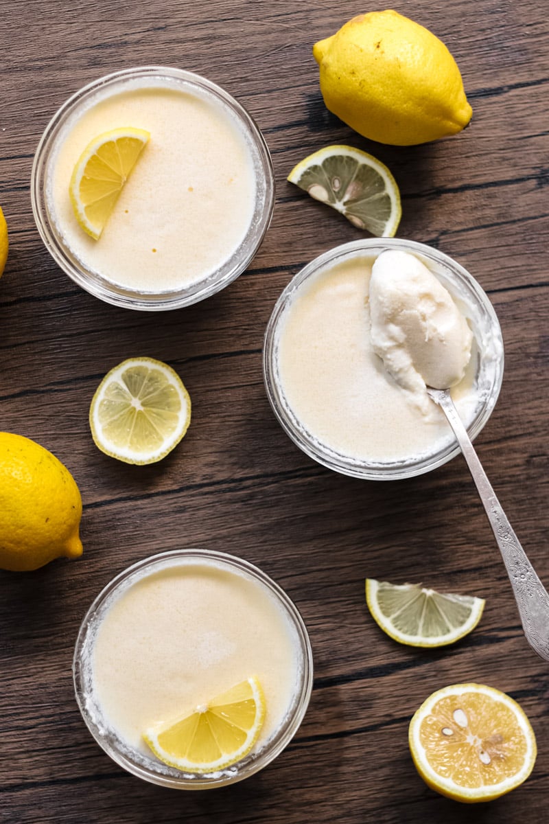 Overhead image of crema al limone.