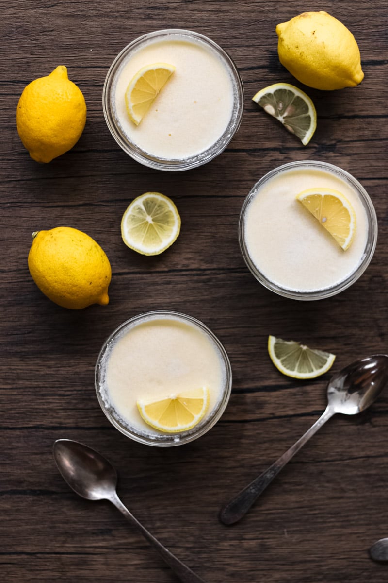 Overhead image of crema al limone.