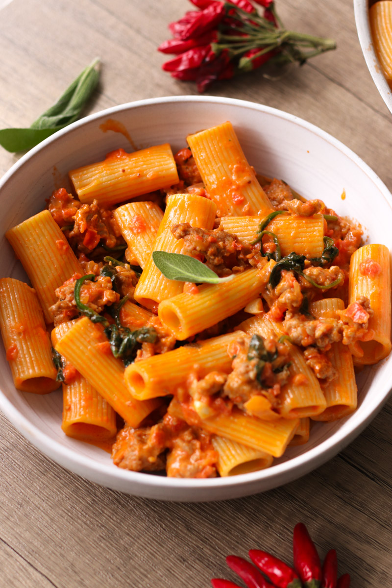 Easy Sausage Rigatoni with Creamy Sauce