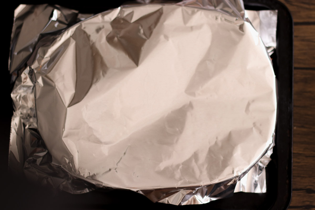 close up image of making Pasta bake.