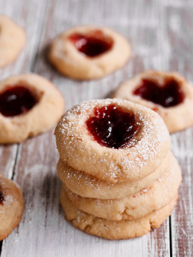 Almond thumbprint cookies.