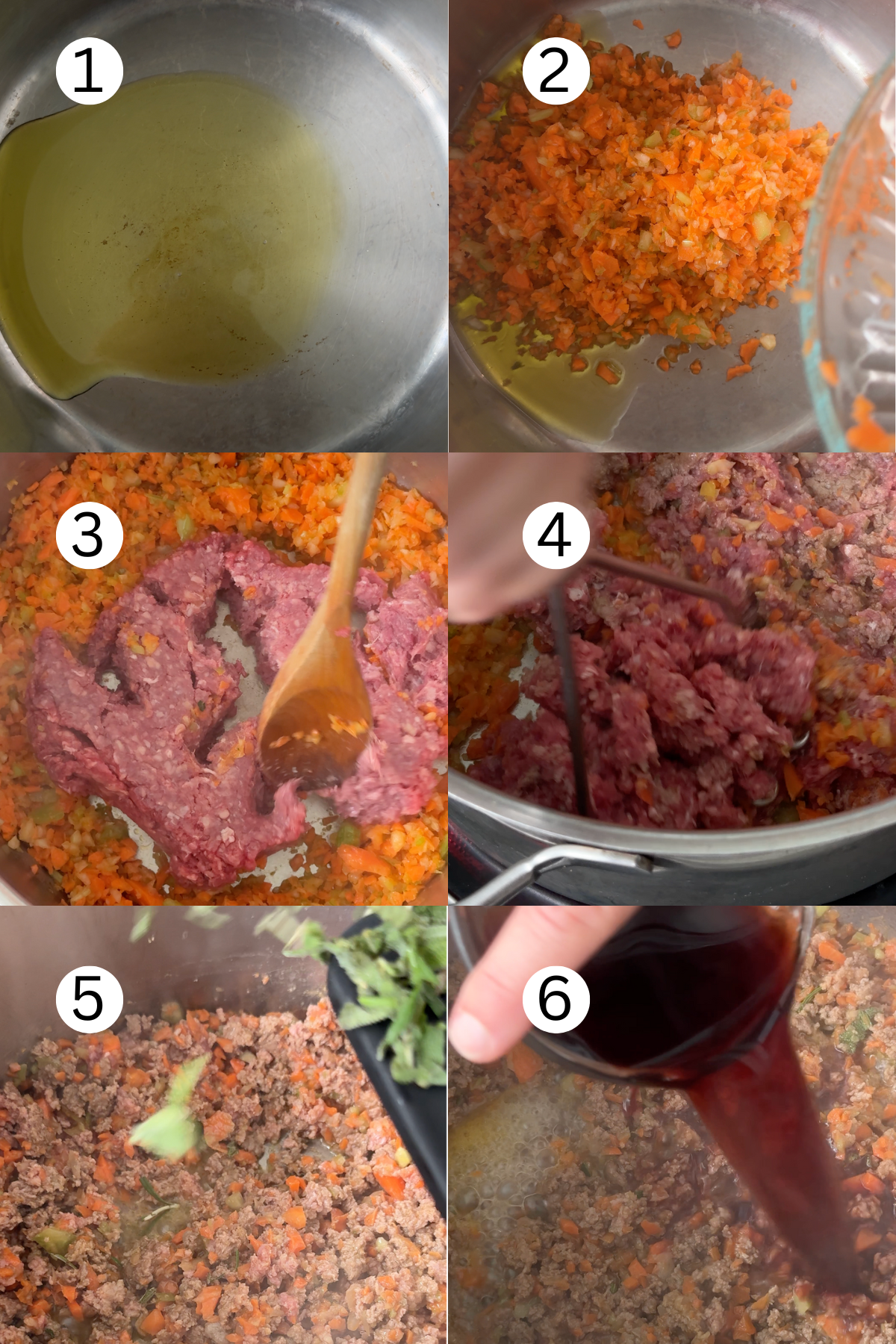 step by step of bolognese sauce recipe