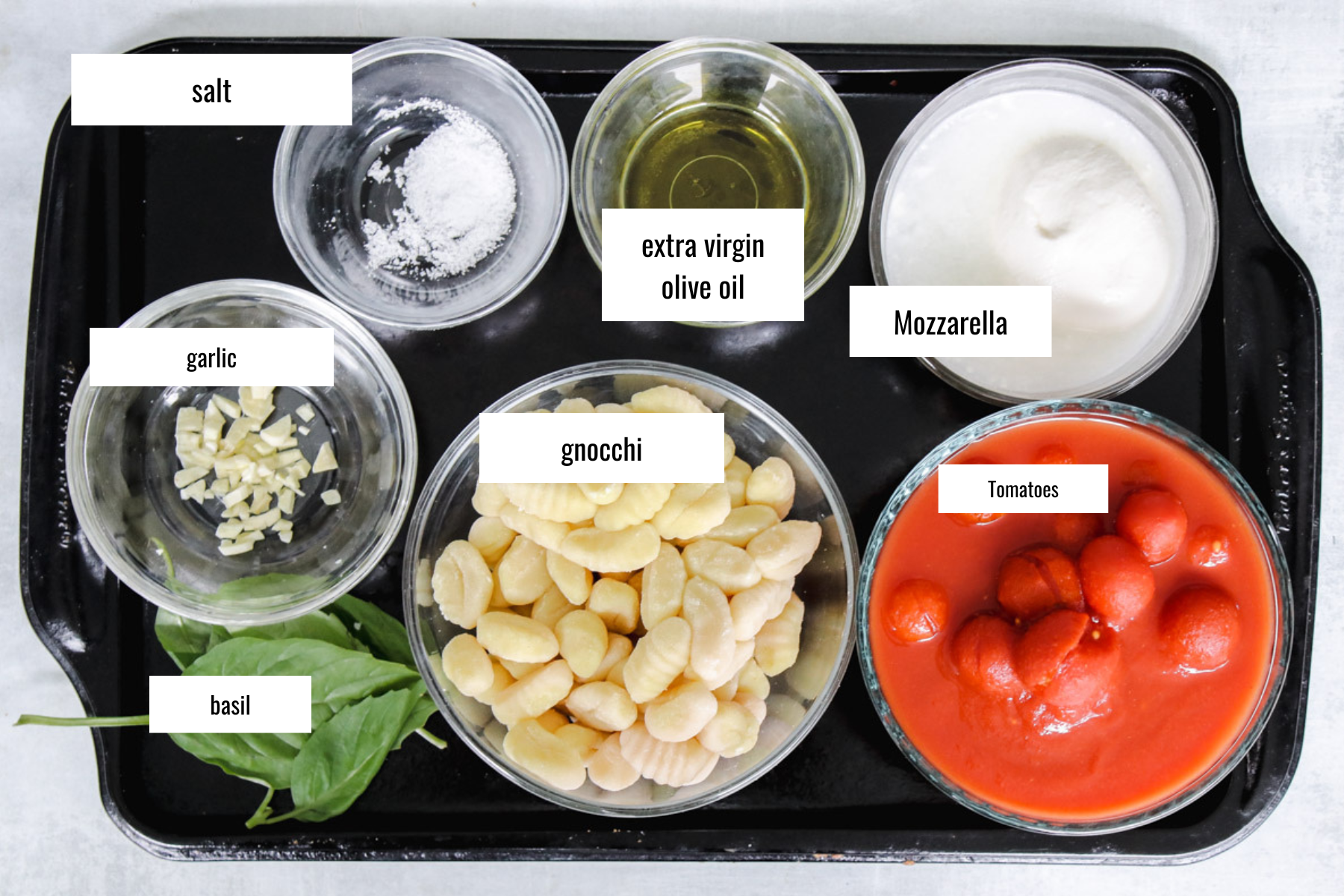 Gnocchi alla Sorrentina Ingredients.