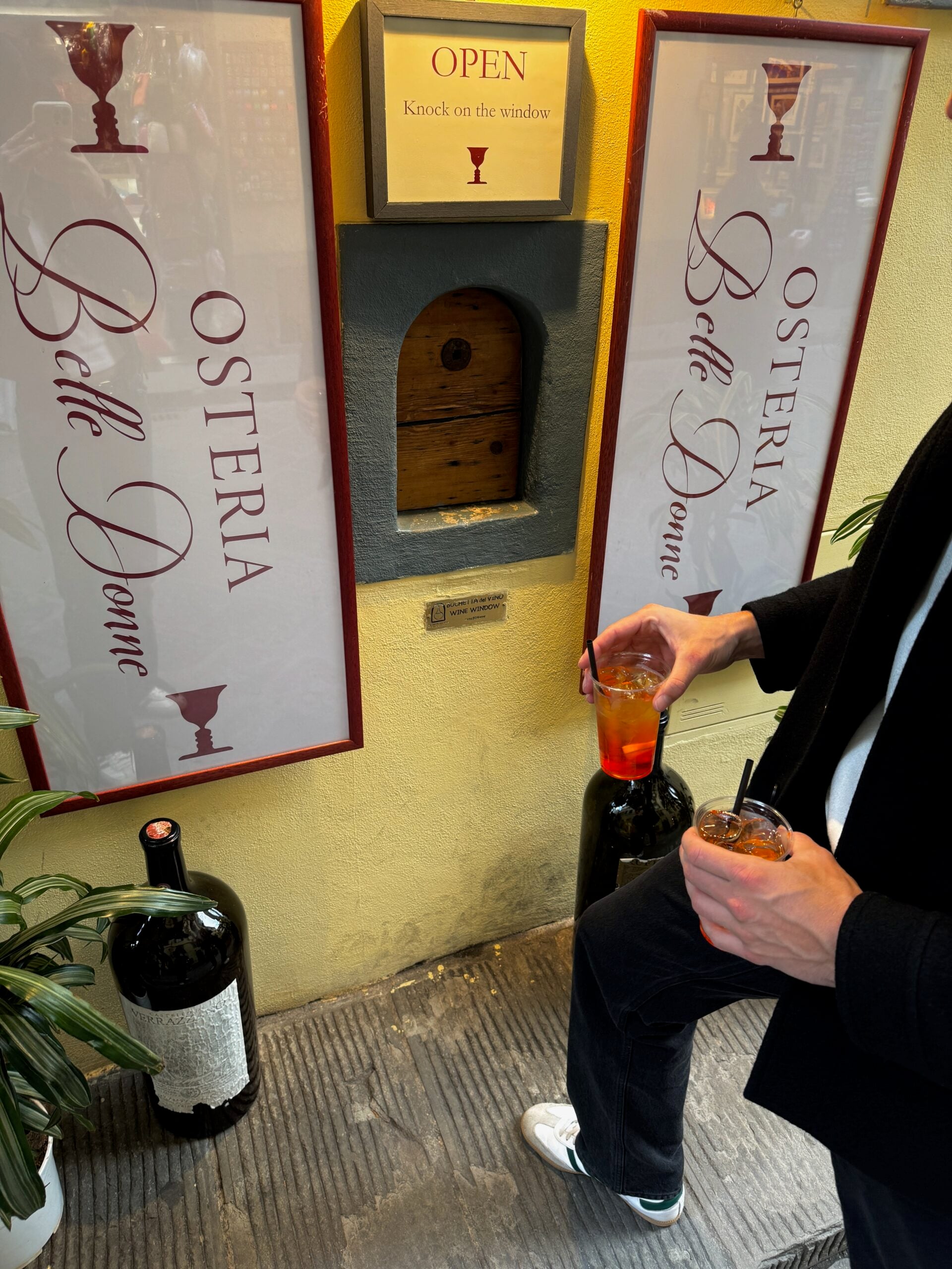 Wine window in Florence, Italy.