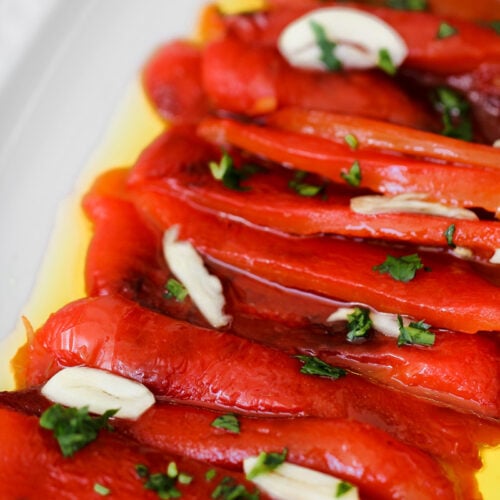 Easy Italian Roasted Peppers (in the oven)