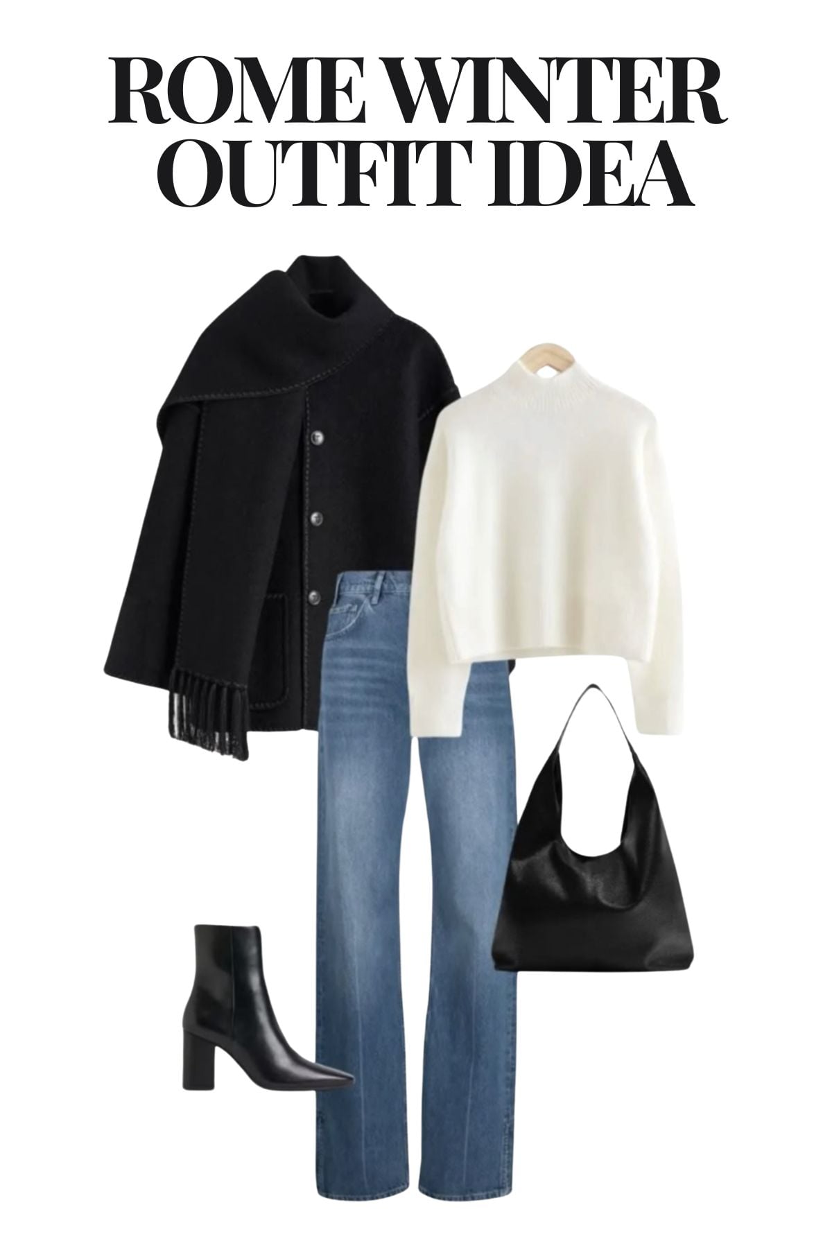 Rome winter outfit idea.