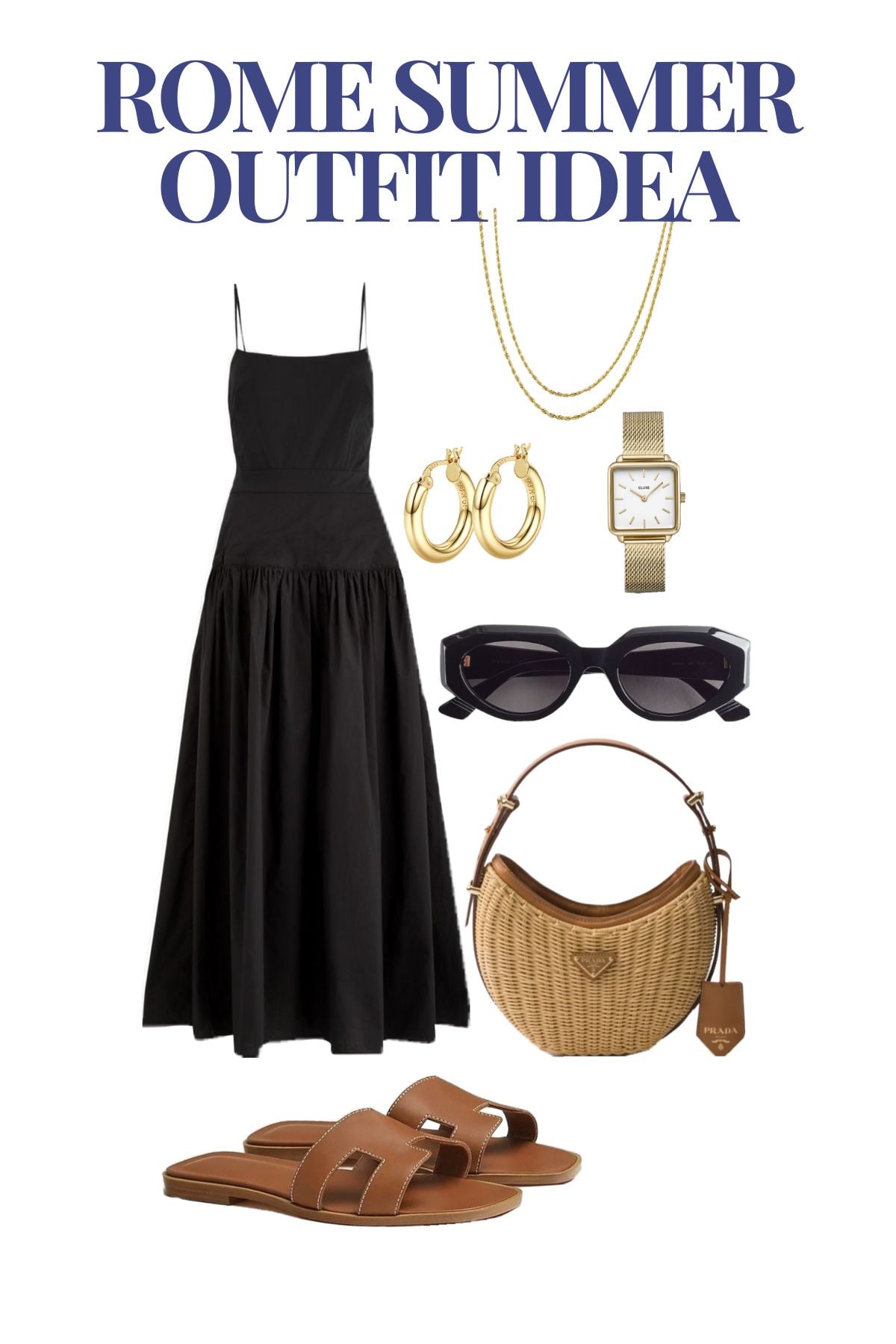 Rome summer outfit idea.