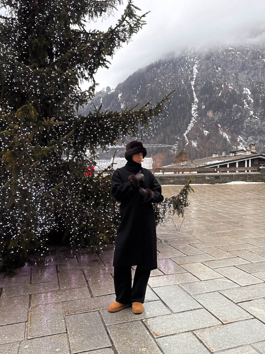 Girl in Courmayeur, Italy.